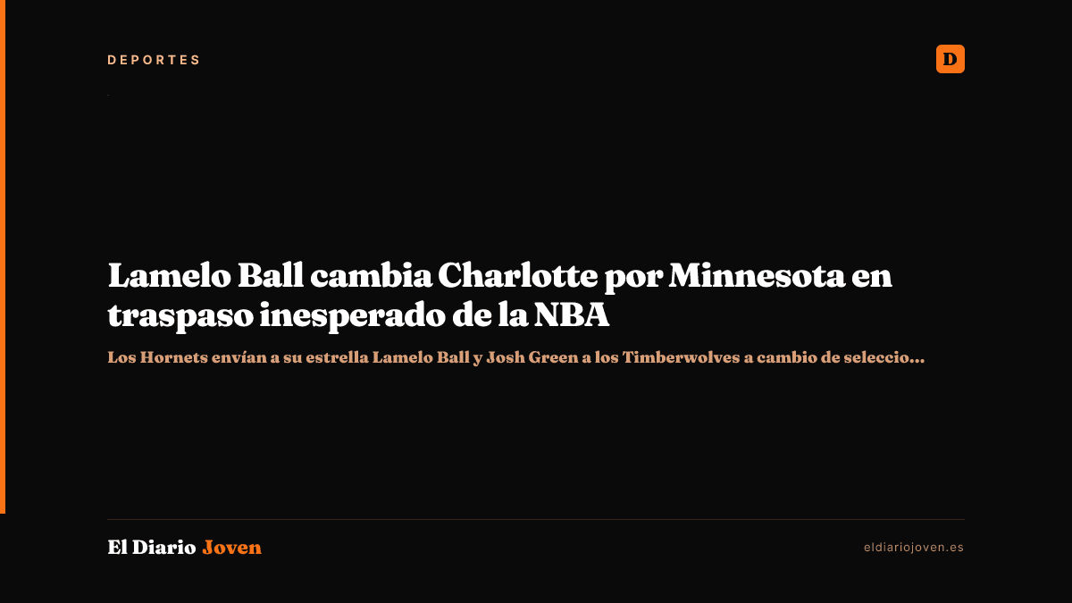 Lamelo Ball cambia Charlotte por Minnesota en traspaso inesperado de la NBA