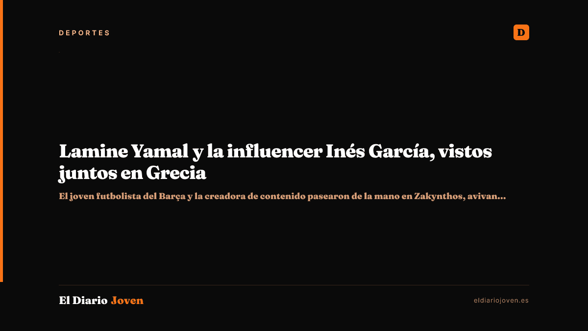 Lamine Yamal y la influencer Inés García, vistos juntos en Grecia