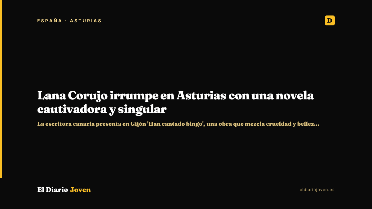 Lana Corujo irrumpe en Asturias con una novela cautivadora y singular