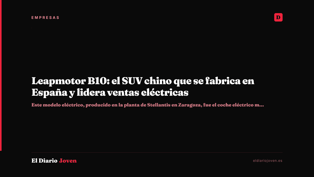 Leapmotor B10: el SUV chino que se fabrica en España y lidera ventas eléctricas