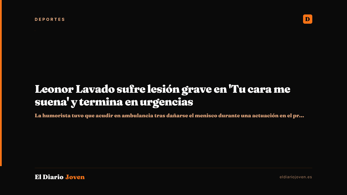 Leonor Lavado sufre lesión grave en 'Tu cara me suena' y termina en urgencias