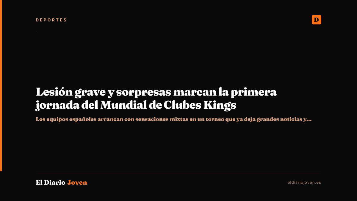 Lesión grave y sorpresas marcan la primera jornada del Mundial de Clubes Kings
