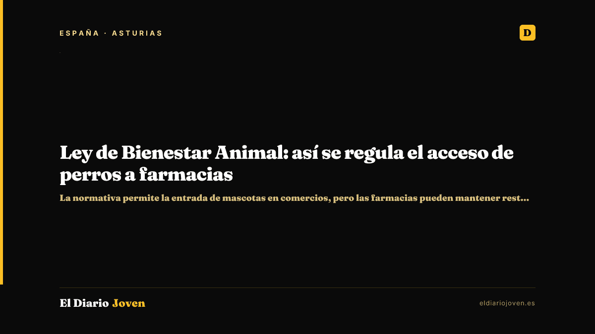 Ley de Bienestar Animal: así se regula el acceso de perros a farmacias