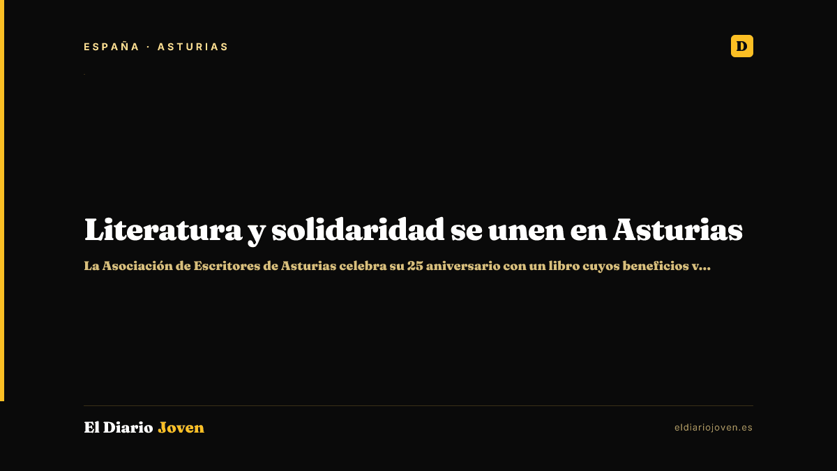Literatura y solidaridad se unen en Asturias