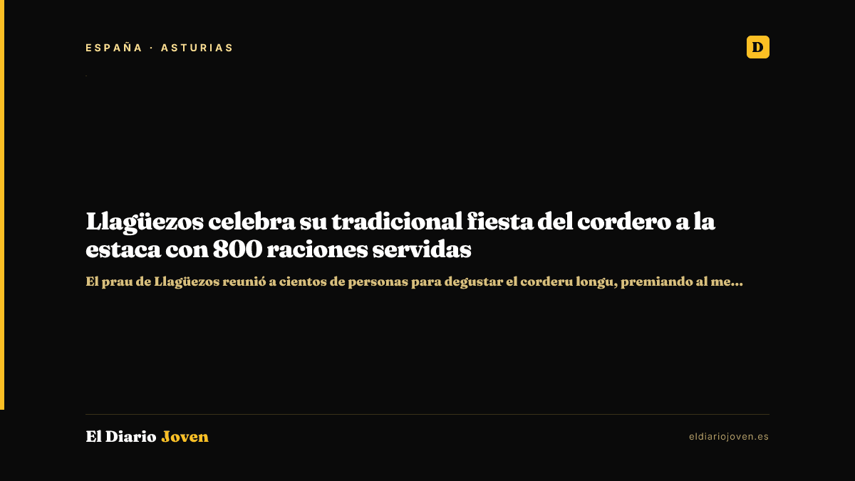 Llagüezos celebra su tradicional fiesta del cordero a la estaca con 800 raciones servidas