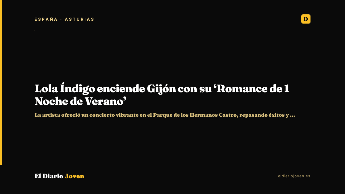 Lola Índigo enciende Gijón con su ‘Romance de 1 Noche de Verano’