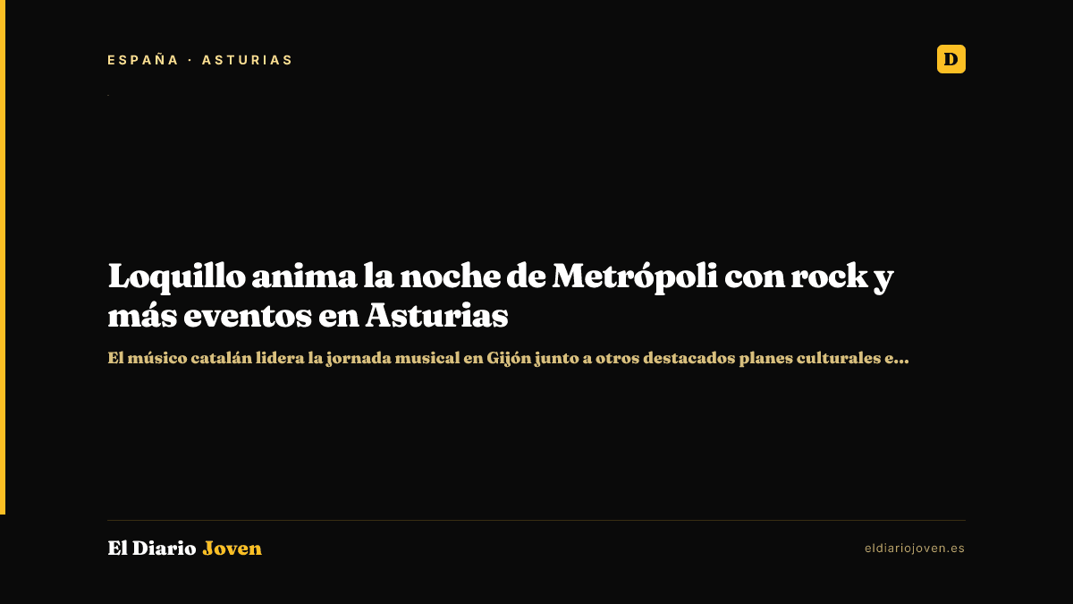 Loquillo anima la noche de Metrópoli con rock y más eventos en Asturias