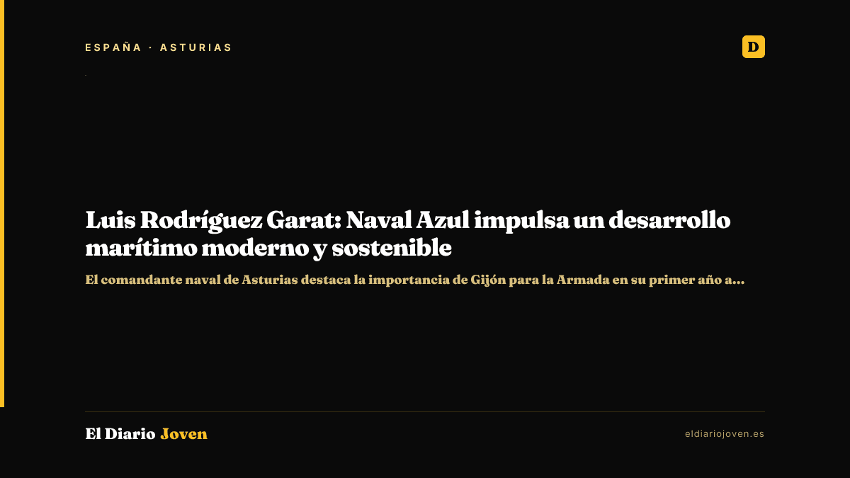 Luis Rodríguez Garat: Naval Azul impulsa un desarrollo marítimo moderno y sostenible