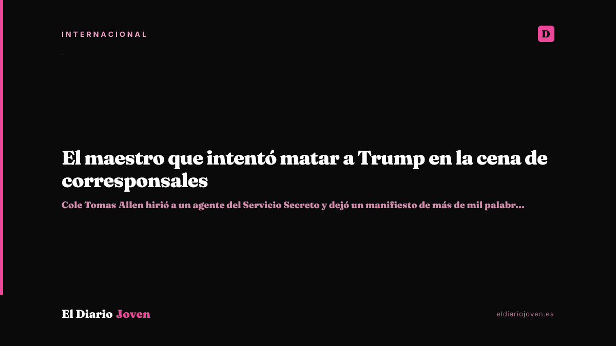 El maestro que intentó matar a Trump en la cena de corresponsales