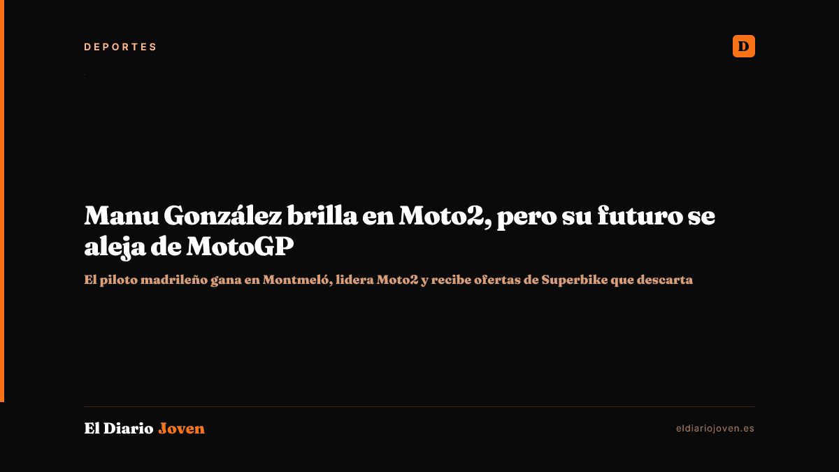 Manu González brilla en Moto2, pero su futuro se aleja de MotoGP