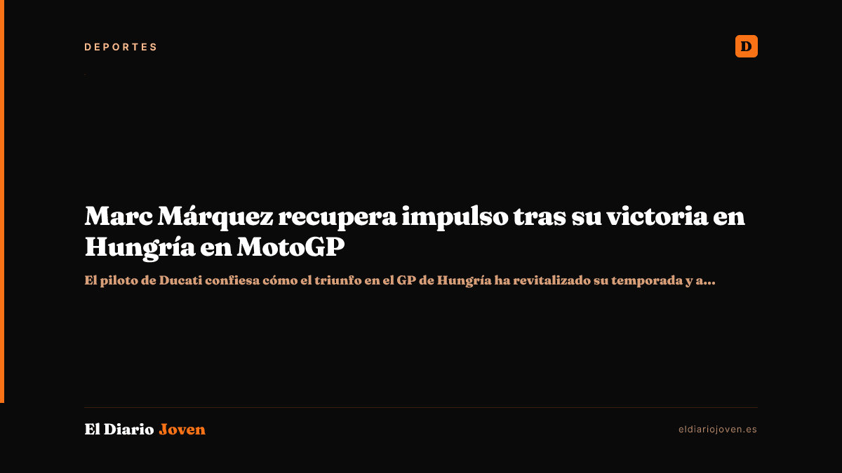 Marc Márquez recupera impulso tras su victoria en Hungría en MotoGP
