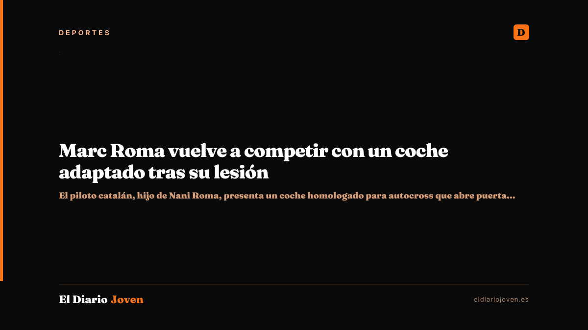 Marc Roma vuelve a competir con un coche adaptado tras su lesión