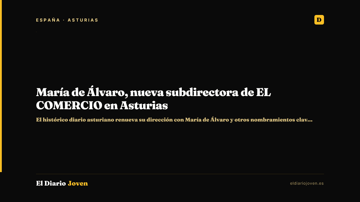 María de Álvaro, nueva subdirectora de EL COMERCIO en Asturias