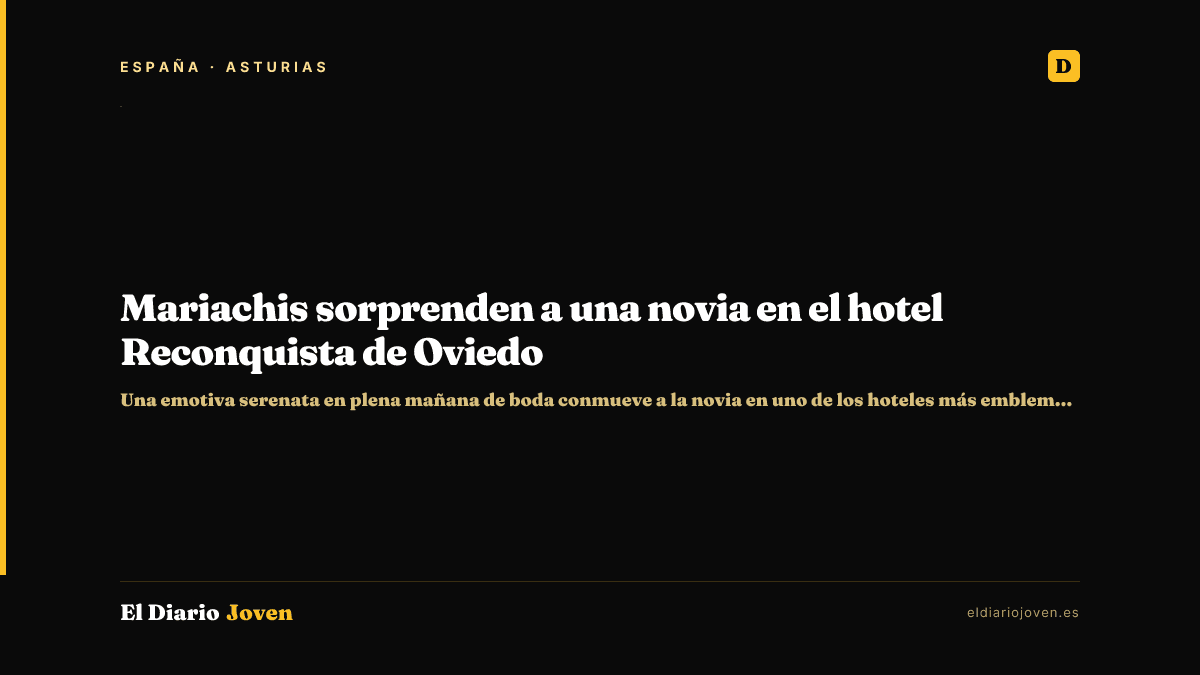 Mariachis sorprenden a una novia en el hotel Reconquista de Oviedo