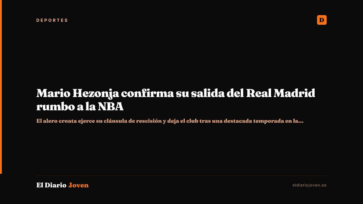 Mario Hezonja confirma su salida del Real Madrid rumbo a la NBA