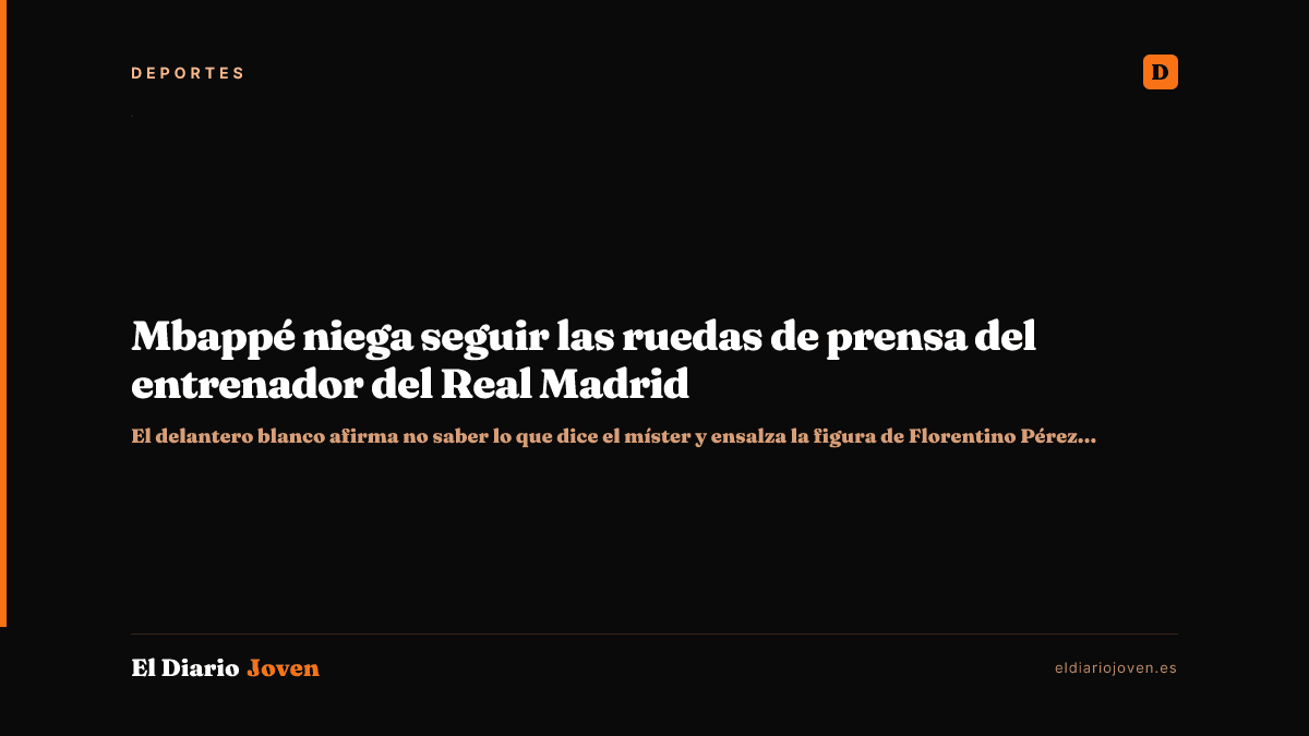 Mbappé niega seguir las ruedas de prensa del entrenador del Real Madrid