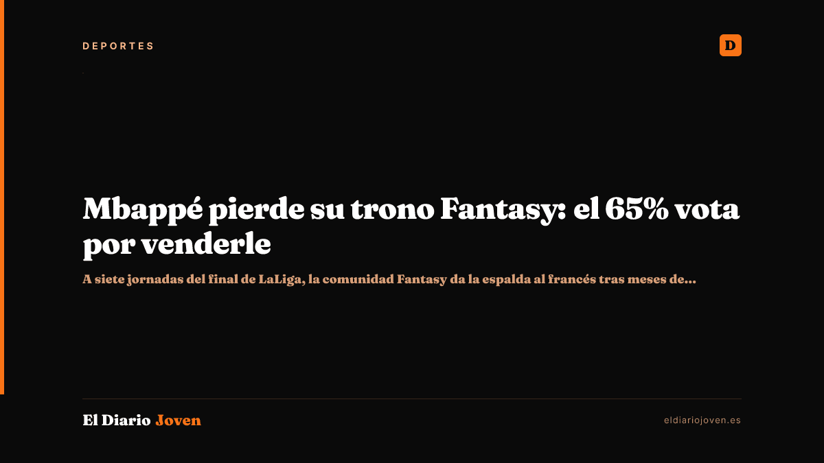 Mbappé pierde su trono Fantasy: el 65% vota por venderle
