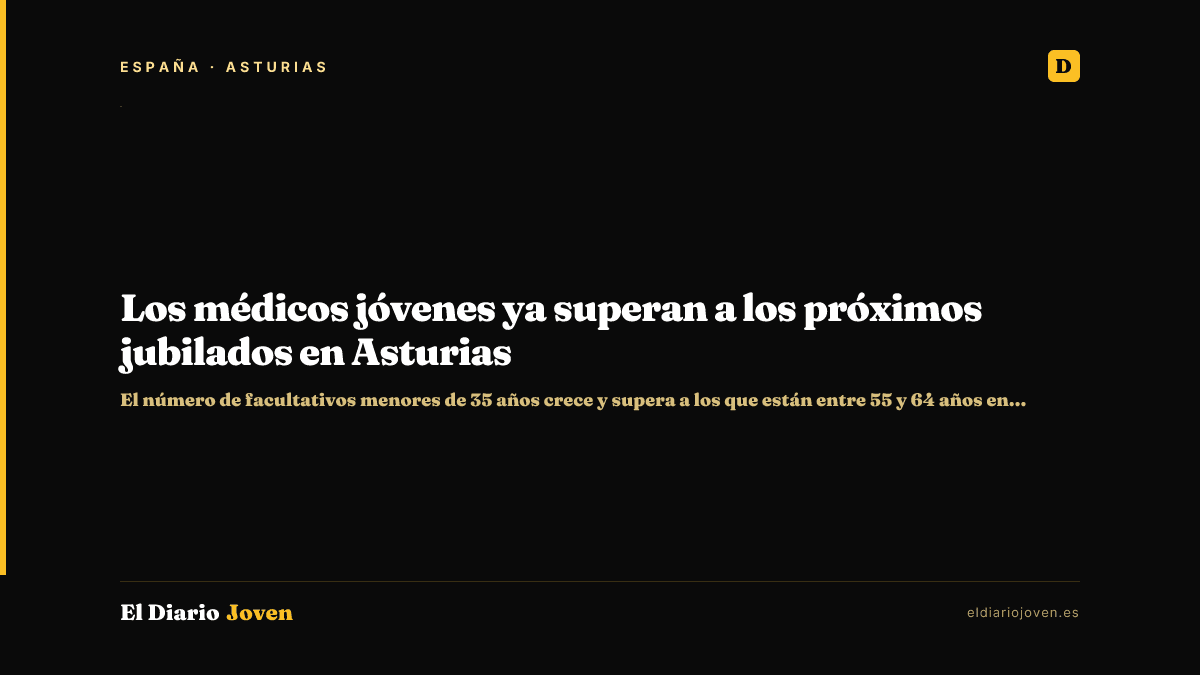 Los médicos jóvenes ya superan a los próximos jubilados en Asturias