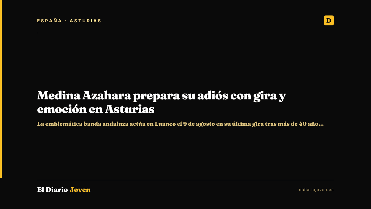 Medina Azahara prepara su adiós con gira y emoción en Asturias