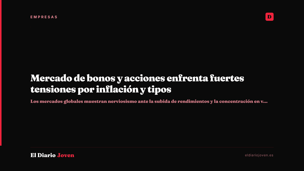 Mercado de bonos y acciones enfrenta fuertes tensiones por inflación y tipos