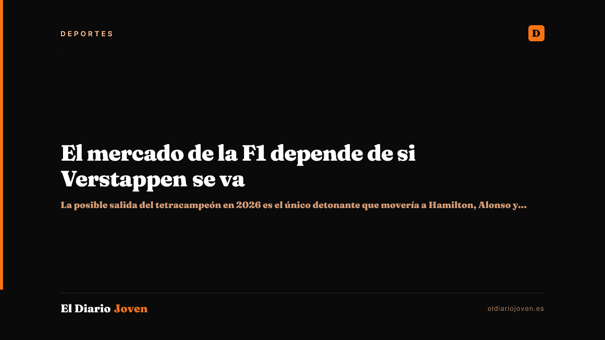 El mercado de la F1 depende de si Verstappen se va