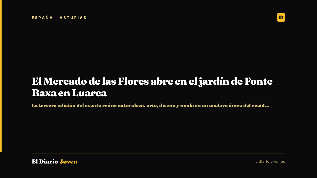 El Mercado de las Flores abre en el jardín de Fonte Baxa en Luarca