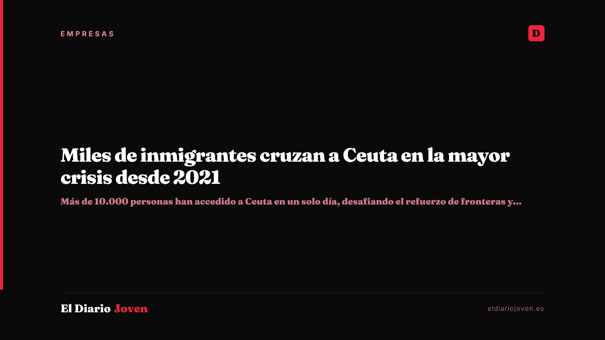 Miles de inmigrantes cruzan a Ceuta en la mayor crisis desde 2021