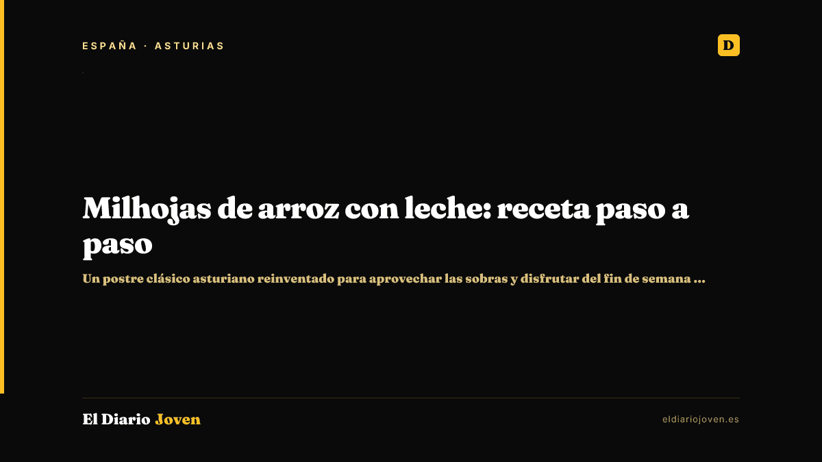 Milhojas de arroz con leche: receta paso a paso