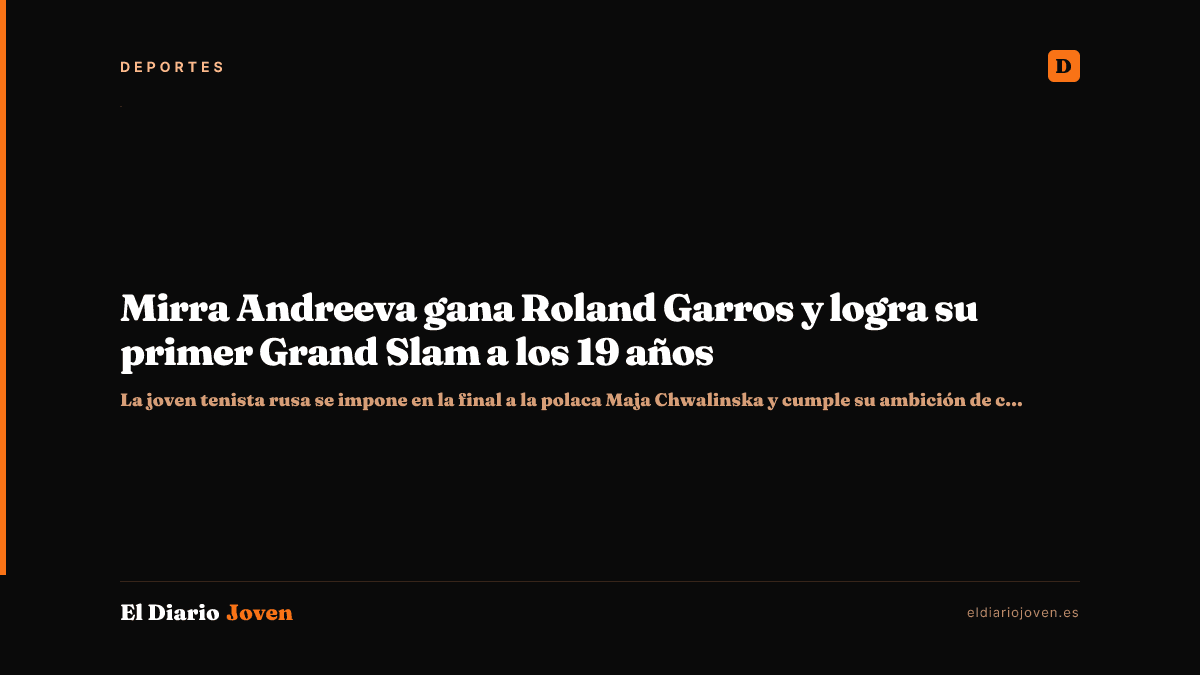Mirra Andreeva gana Roland Garros y logra su primer Grand Slam a los 19 años