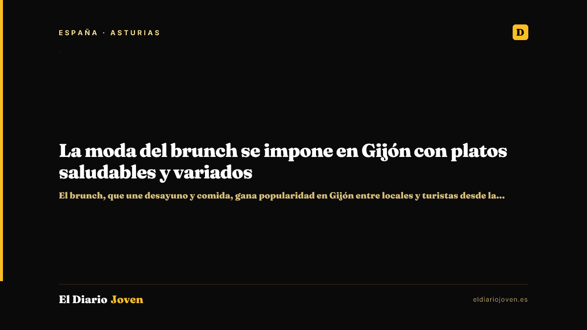 La moda del brunch se impone en Gijón con platos saludables y variados