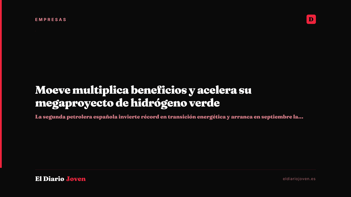 Moeve multiplica beneficios y acelera su megaproyecto de hidrógeno verde