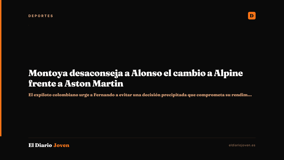 Montoya desaconseja a Alonso el cambio a Alpine frente a Aston Martin