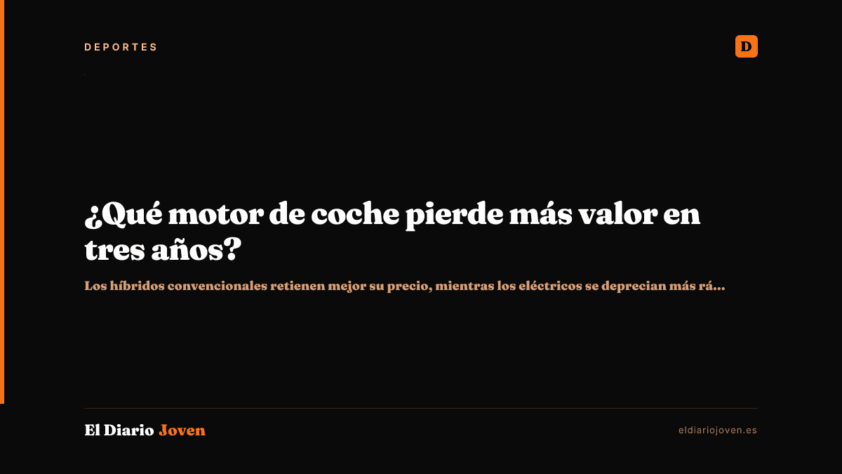 ¿Qué motor de coche pierde más valor en tres años?