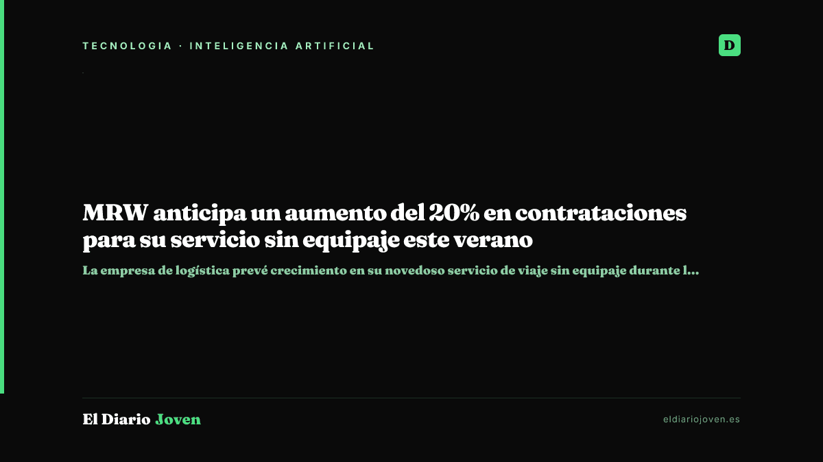 MRW anticipa un aumento del 20% en contrataciones para su servicio sin equipaje este verano