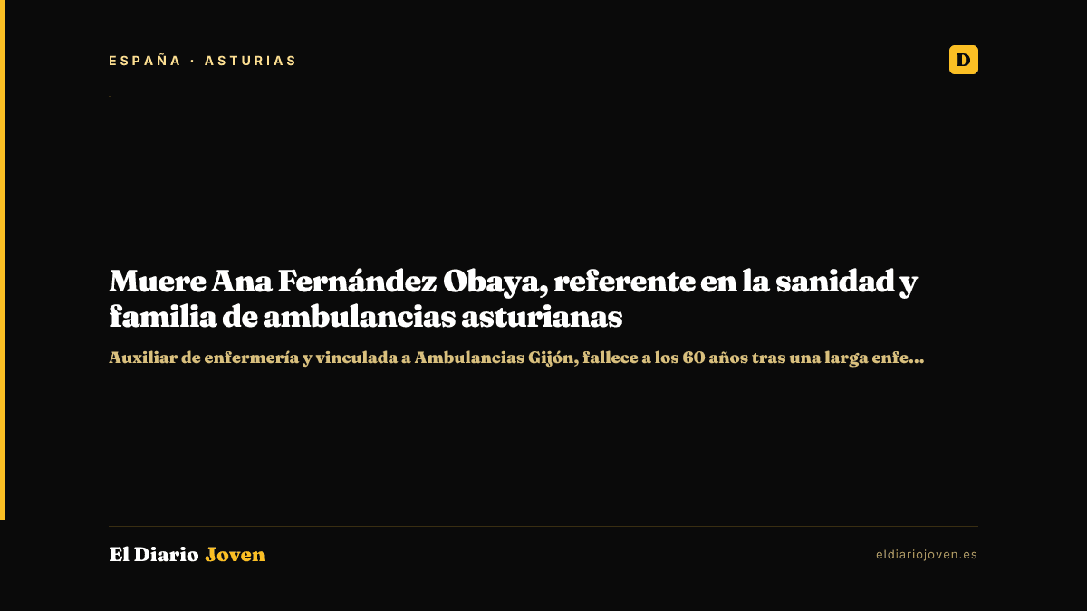 Muere Ana Fernández Obaya, referente en la sanidad y familia de ambulancias asturianas