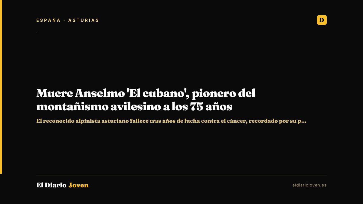 Muere Anselmo 'El cubano', pionero del montañismo avilesino a los 75 años