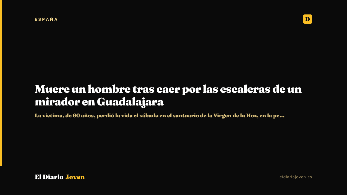 Muere un hombre tras caer por las escaleras de un mirador en Guadalajara