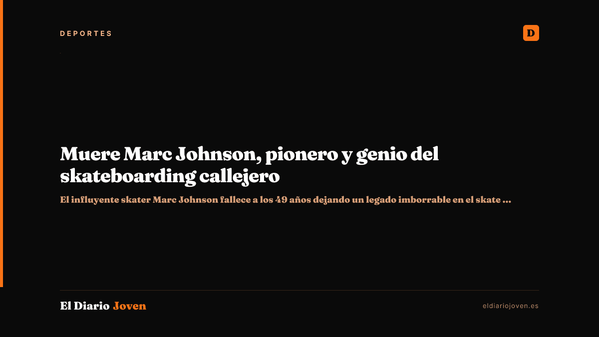Muere Marc Johnson, pionero y genio del skateboarding callejero