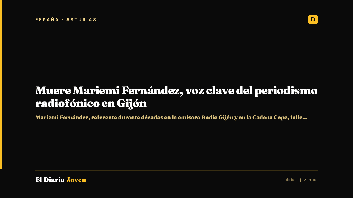 Muere Mariemi Fernández, voz clave del periodismo radiofónico en Gijón