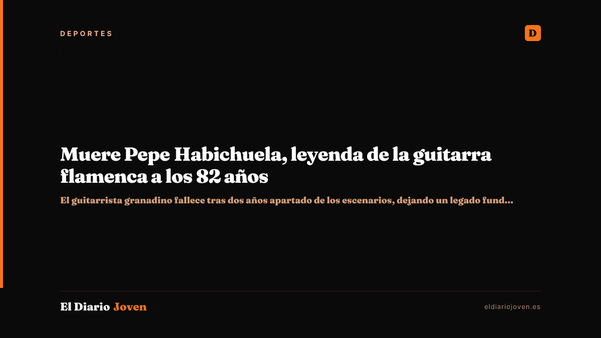 Muere Pepe Habichuela, leyenda de la guitarra flamenca a los 82 años