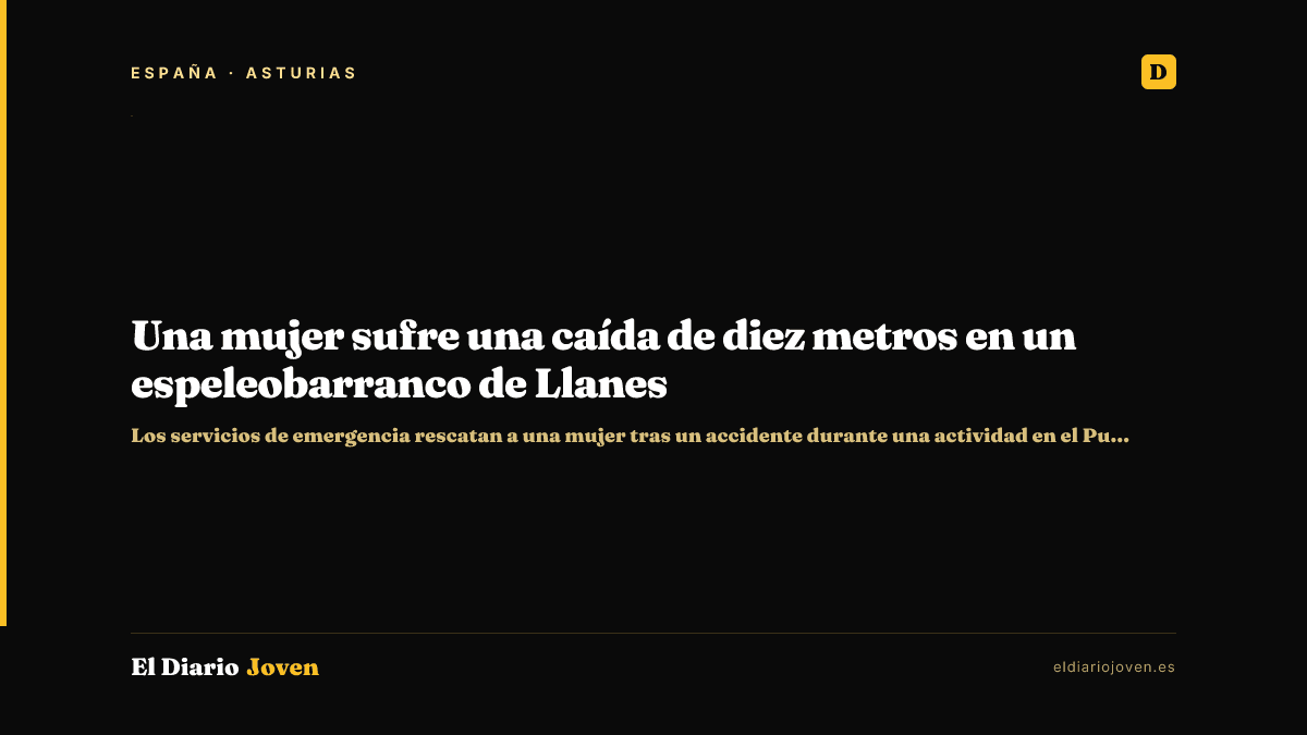 Una mujer sufre una caída de diez metros en un espeleobarranco de Llanes