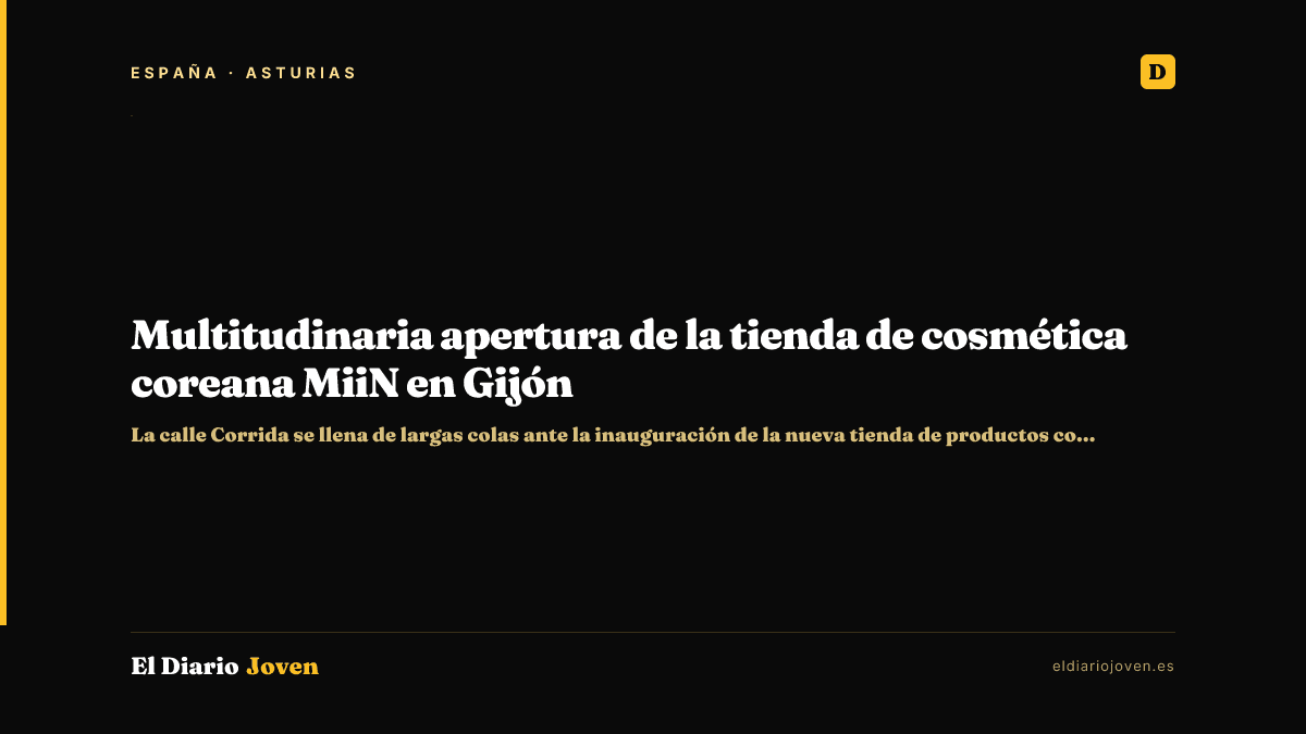 Multitudinaria apertura de la tienda de cosmética coreana MiiN en Gijón