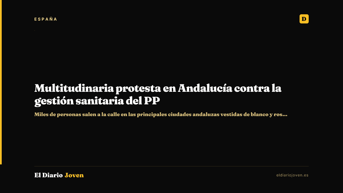 Multitudinaria protesta en Andalucía contra la gestión sanitaria del PP
