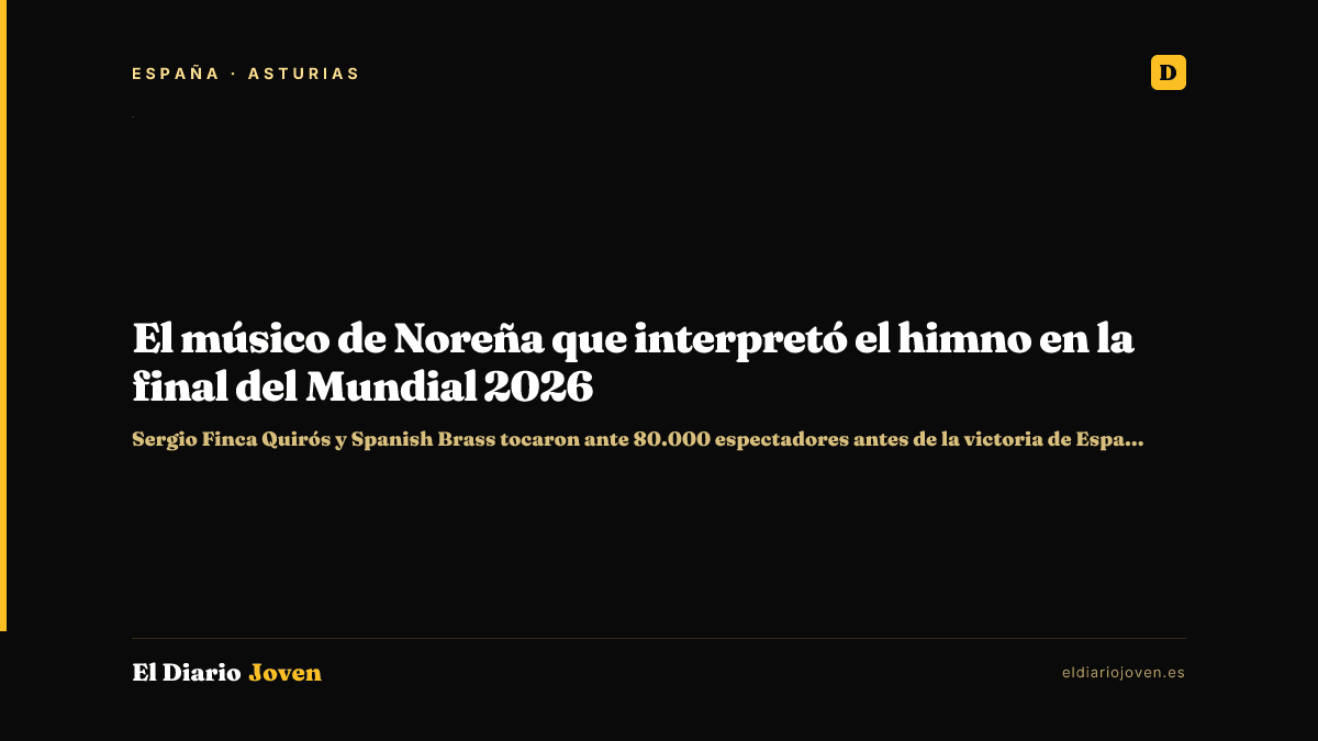 El músico de Noreña que interpretó el himno en la final del Mundial 2026