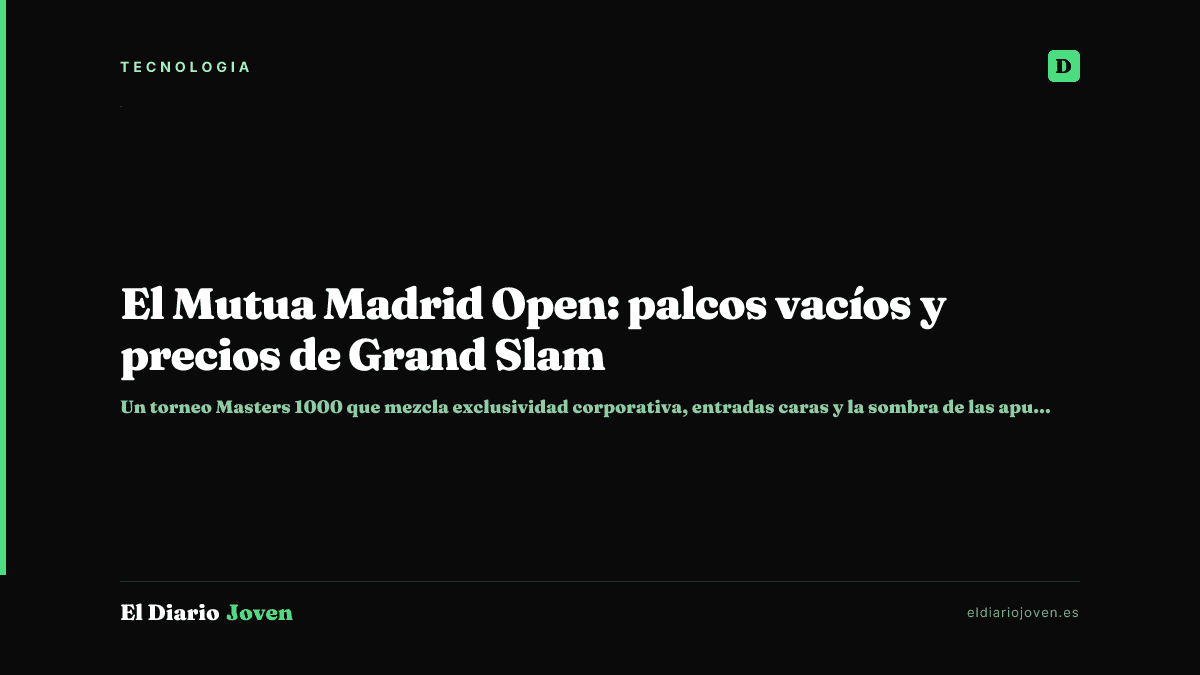 El Mutua Madrid Open: palcos vacíos y precios de Grand Slam