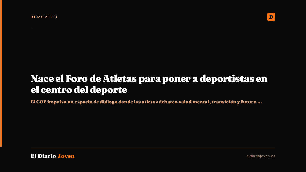 Nace el Foro de Atletas para poner a deportistas en el centro del deporte
