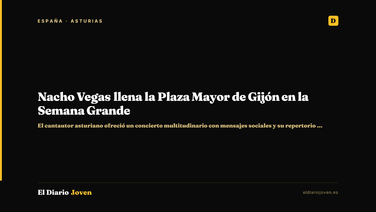 Nacho Vegas llena la Plaza Mayor de Gijón en la Semana Grande