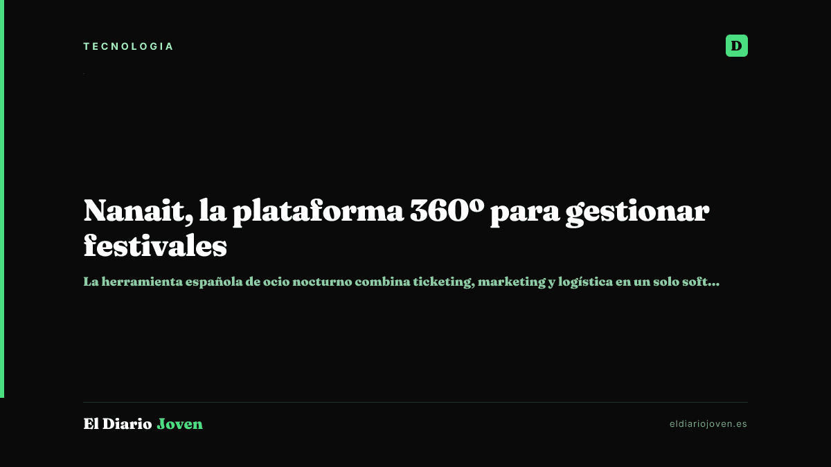 Nanait, la plataforma 360º para gestionar festivales