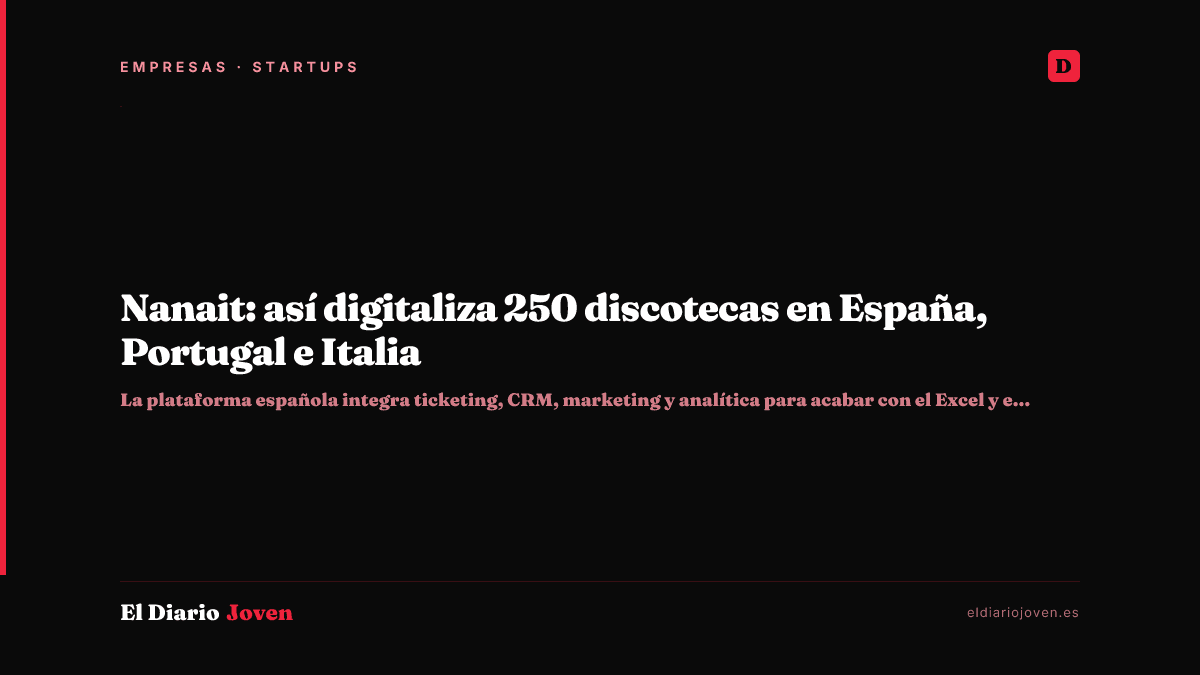 Nanait: así digitaliza 250 discotecas en España, Portugal e Italia