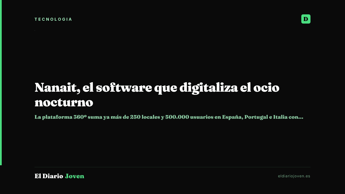 Nanait, el software que digitaliza el ocio nocturno